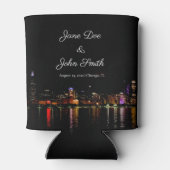 Rafraîchisseur Pour Canette Ligne Skyline Chicago personnalisée (Dos)