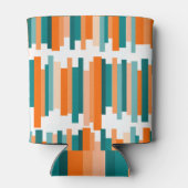 Rafraîchisseur Pour Canette Lignes décalées - Turquoise et orange (Dos)