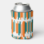 Rafraîchisseur Pour Canette Lignes décalées - Turquoise et orange (Can Dos)