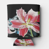 Rafraîchisseur Pour Canette Lily Lillies Fleur d'aquarelle Stubbie Can Cooler (Dos)