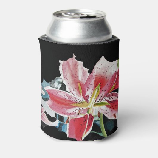 Rafraîchisseur Pour Canette Lily Lillies Fleur d'aquarelle Stubbie Can Cooler (Can Dos)