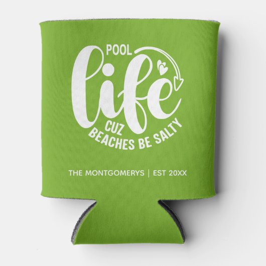 Rafraîchisseur Pour Canette Lime de vie de piscine vert (Devant)