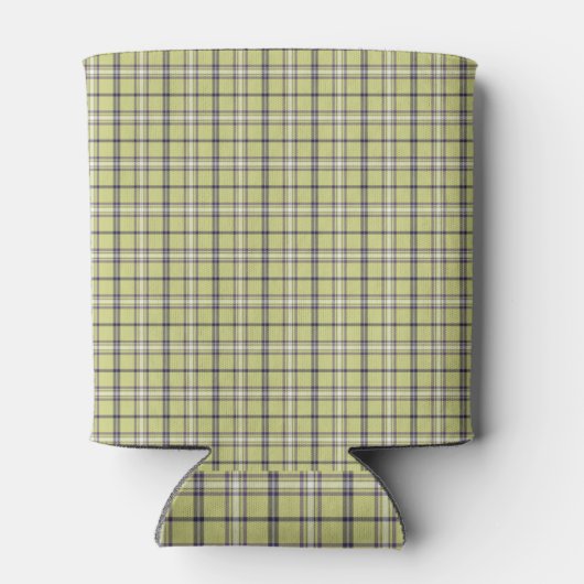 Rafraîchisseur Pour Canette Lime Green Plaid Classic Pattern Retro (Dos)
