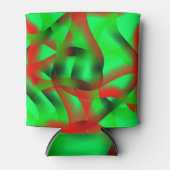 Rafraîchisseur Pour Canette Lime vert et rouge clair curling, avec ombre? (Devant)