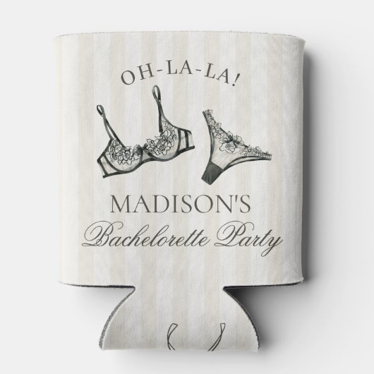 Rafraîchisseur Pour Canette Lingerie noire en cadeau pour enterrement de vie d (Dos)