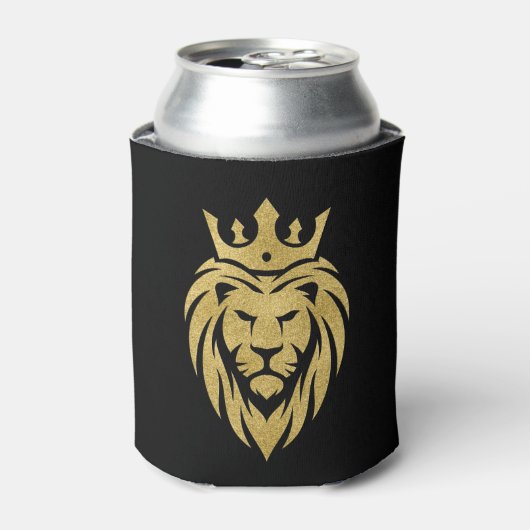 Rafraîchisseur Pour Canette Lion Avec Couronne - Style Or 3 (Can devant)