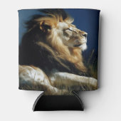 Rafraîchisseur Pour Canette Lion dans l'herbe Big Cat Portrait (Devant)