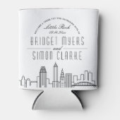 Rafraîchisseur Pour Canette Little Rock Stylisé Skyline | MARIAGE (Devant)