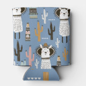 Rafraîchisseur Pour Canette Llama, Cactus, Motif d'éléments à main. (Dos)