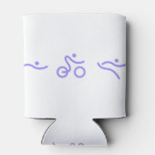 Rafraîchisseur Pour Canette Logo de Triathlon clair violet (Dos)