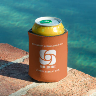 Rafraîchisseur Pour Canette Logo d'entreprise orange personnalisé Marketing de