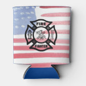 Rafraîchisseur Pour Canette Logo du service d'incendie des pompiers (Devant)