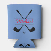 Rafraîchisseur Pour Canette Logo et nom stylish noir et rouge Joueur de golf (Dos)