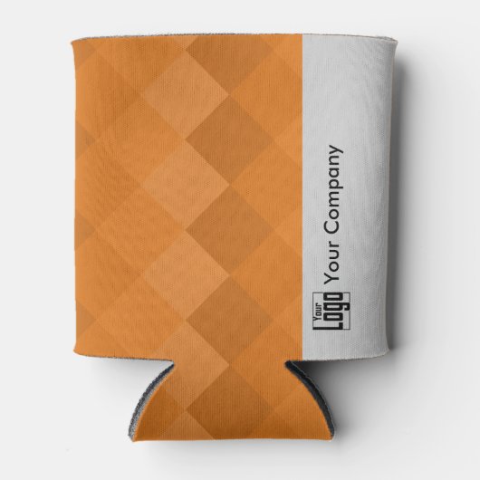 Rafraîchisseur Pour Canette Logo Nom de l'entreprise Carrelage Motif orange et (Devant)