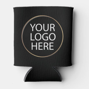 Rafraîchisseur Pour Canette Logo professionnel personnalisé Entreprise Noir