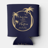 Rafraîchisseur Pour Canette Logo tropical de Palm Beach | sable marine (Dos)
