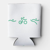 Rafraîchisseur Pour Canette Logo vert de triathlon (Devant)