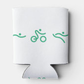 Rafraîchisseur Pour Canette Logo vert de triathlon (Dos)