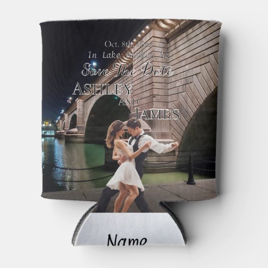 Rafraîchisseur Pour Canette London Bridge Enregistrer la date Invitation (Devant)