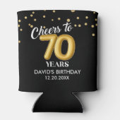 Rafraîchisseur Pour Canette L'or noir encourage à 70 ans Anniversaire Can Cool (Dos)