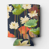 Rafraîchisseur Pour Canette Lotus blanc, poisson : motif sans soudure. (Dos)