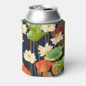 Rafraîchisseur Pour Canette Lotus blanc, poisson : motif sans soudure. (Can Dos)