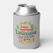 Rafraîchisseur Pour Canette Louisiana Word Cloud peut confortable peut refroid (Can devant)