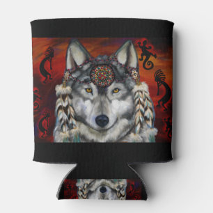 Rafraîchisseur Pour Canette Loup Gris