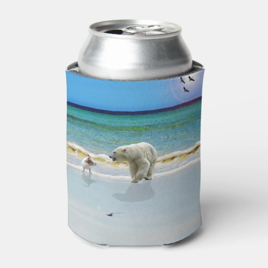 Rafraîchisseur Pour Canette L'Ours Polaire Rencontre Jack Russell, Pâte À Refr (Can devant)