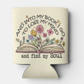 Rafraîchisseur Pour Canette Louveur de livres floraux (Dos)