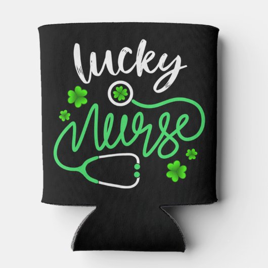 Rafraîchisseur Pour Canette Lucky Nurse RN - Funny Saint Patricks Day Shamrock (Dos)
