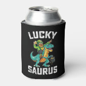 Rafraîchisseur Pour Canette Lucky Saurus Dinosaure T Rex Saint-Patrick (Can devant)