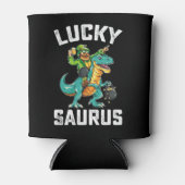 Rafraîchisseur Pour Canette Lucky Saurus Dinosaure T Rex Saint-Patrick (Devant)