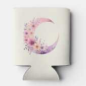 Rafraîchisseur Pour Canette Lune rose Croissant avec de jolies fleurs (Dos)