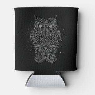 Rafraîchisseur Pour Canette Lune Stars Mandala Owl Galaxy Night Animal Bird