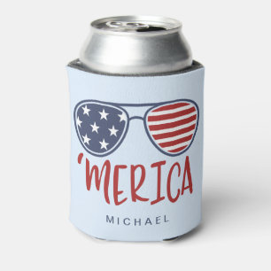 Rafraîchisseur Pour Canette Lunettes de soleil Merica Patriotic 4 juillet Can