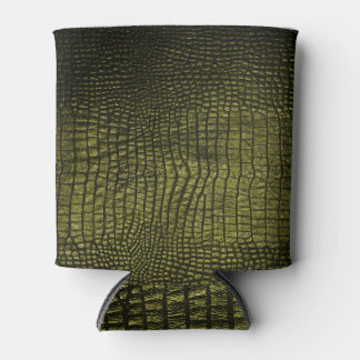 Rafraîchisseur Pour Canette Luxueuse texture de peau de crocodile foncé.