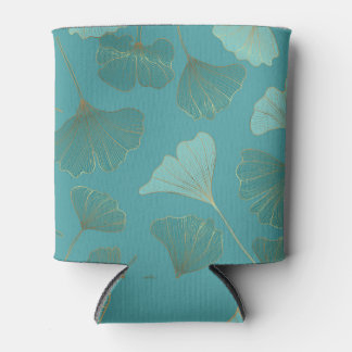 Rafraîchisseur Pour Canette Luxueux or Ginkgo, papier peint vintage.