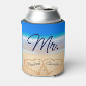 Rafraîchisseur Pour Canette M. Beach Coeurs de mariage dans le sable (Can Dos)