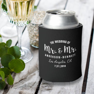 Rafraîchisseur Pour Canette M. & Mr Gay Couple Wedding Favor Custom Color