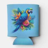 Rafraîchisseur Pour Canette Macaw tropicale bleue et colorée (Dos)