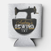 Rafraîchisseur Pour Canette Machine à coudre antique AJOUTER LE NOM Seamstress (Devant)