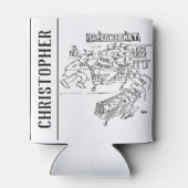 Rafraîchisseur Pour Canette Magasin de détectives dans un supermarché (Dos)