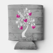 Rafraîchisseur Pour Canette Magenta Arbre des Coeurs Personnalisé Can Cooler (Dos)