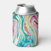 Rafraîchisseur Pour Canette Magic Marbling : Metallic Paint Design. (Can devant)