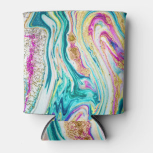 Rafraîchisseur Pour Canette Magic Marbling : Metallic Paint Design.