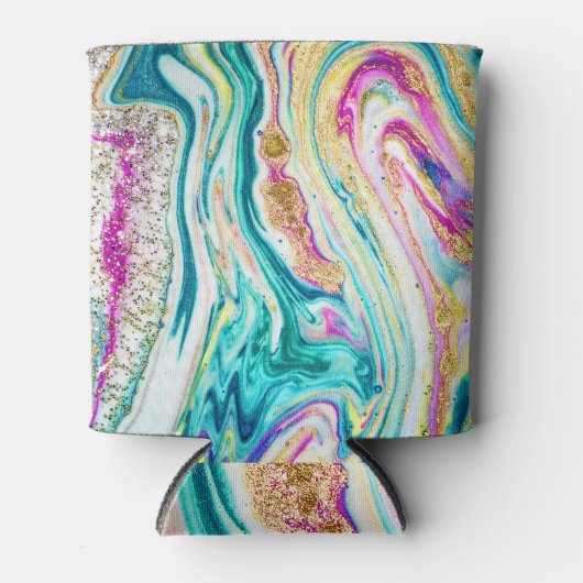 Rafraîchisseur Pour Canette Magic Marbling : Metallic Paint Design. (Devant)
