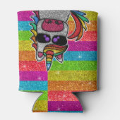 Rafraîchisseur Pour Canette Magique Rainbow Unicorn Parties scintillant Whimsi (Dos)