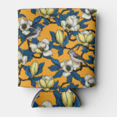 Rafraîchisseur Pour Canette Magnolia en floraison et oiseau de tireur 3 (Devant)