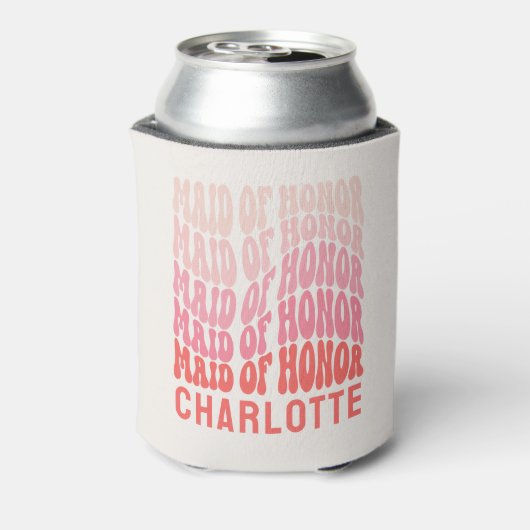 Rafraîchisseur Pour Canette Maid d'honneur rose moderne girly rétro 60's simpl (Can Dos)